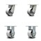 Service Caster 4 Inch Kingpinless Semi Steel Wheel Swivel Caster Swivel 2 Rigid SCC, 2PK SCC-KP30S420-SSR-2-R-2 - alternate 1